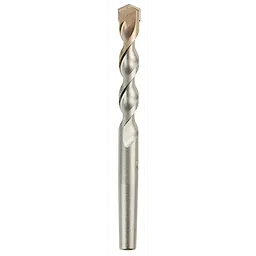 Replacement Centering Bit for 1 PC Core Bits is a silver metallic drill bit featuring a spiral design for precise centering. The bit has a pointed tip and a single flute along its shaft, designed for use in core drilling applications.