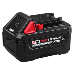 M18 REDLITHIUM HIGH OUTPUT XC5 Resistant Battery Pack resting on a plain white background.