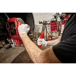 Worker using the 16oz Steel Ball Peen Hammer