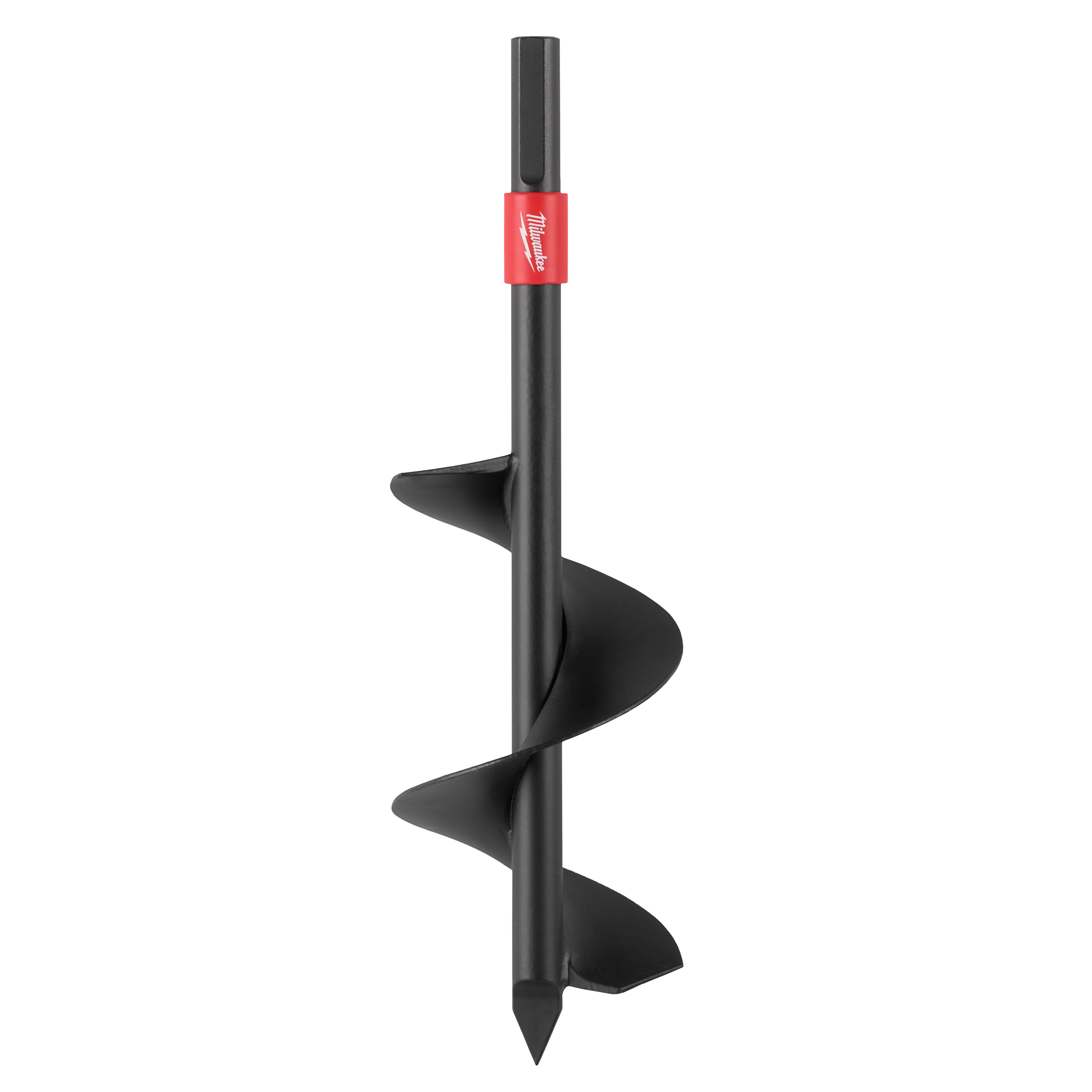 3” x 10” Bulb Planting Auger Bit with 3-Flat Shank standing upright on a plain white background.