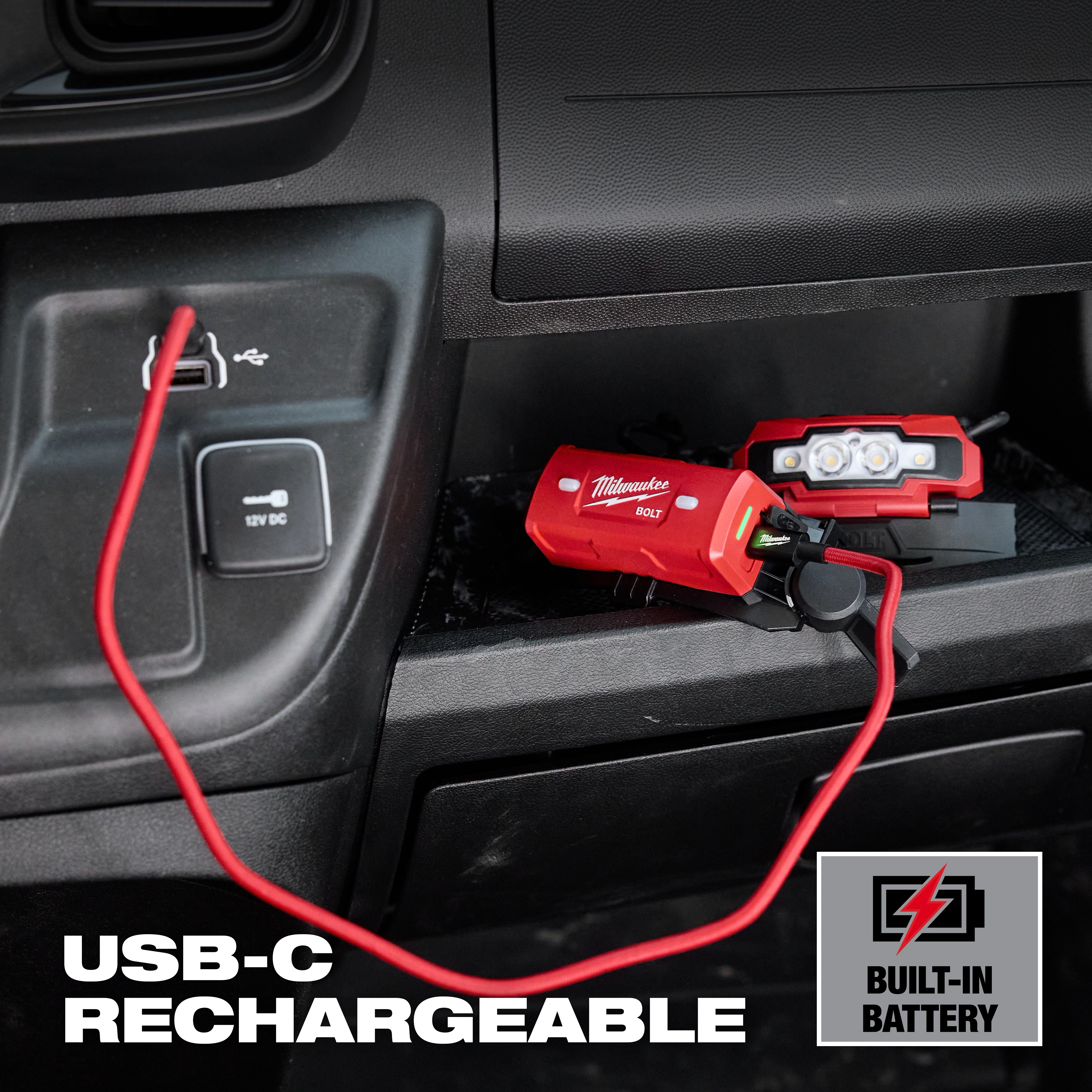 MILWAUKEE® BOLT™ Rechargeable Low-Profile Headlamp