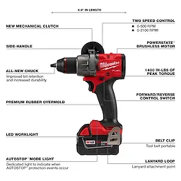 M18 FUEL™ 1/2" Hammer Drill/Driver Image Reel Assets