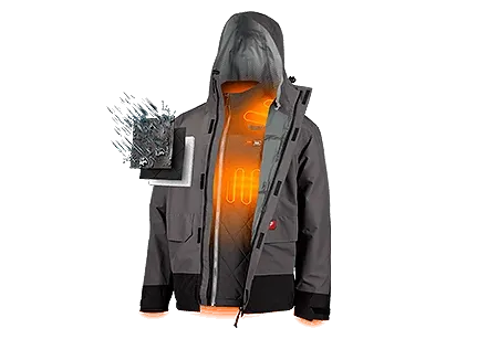 M12 Heated AXIS Jacket with HYDROBREAK Rain Shell Milwaukee Tool