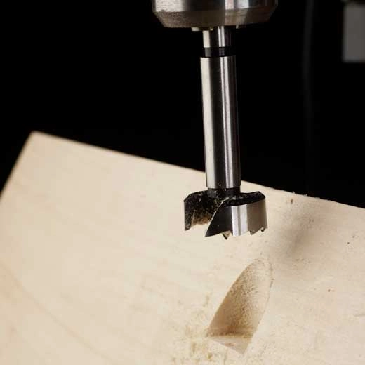 Drill press clearance forstner bit