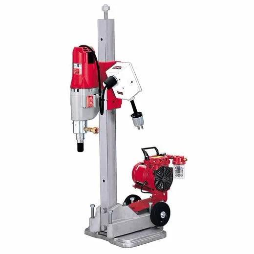 Diamond Coring Rig with Small Base Stand, VacURig® Kit, Meter Box and Diamond Coring Motor